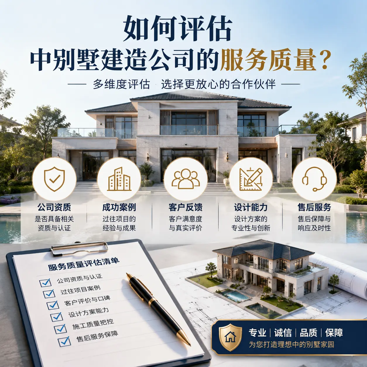 如何评估 思南 中别墅建造公司的服务质量？