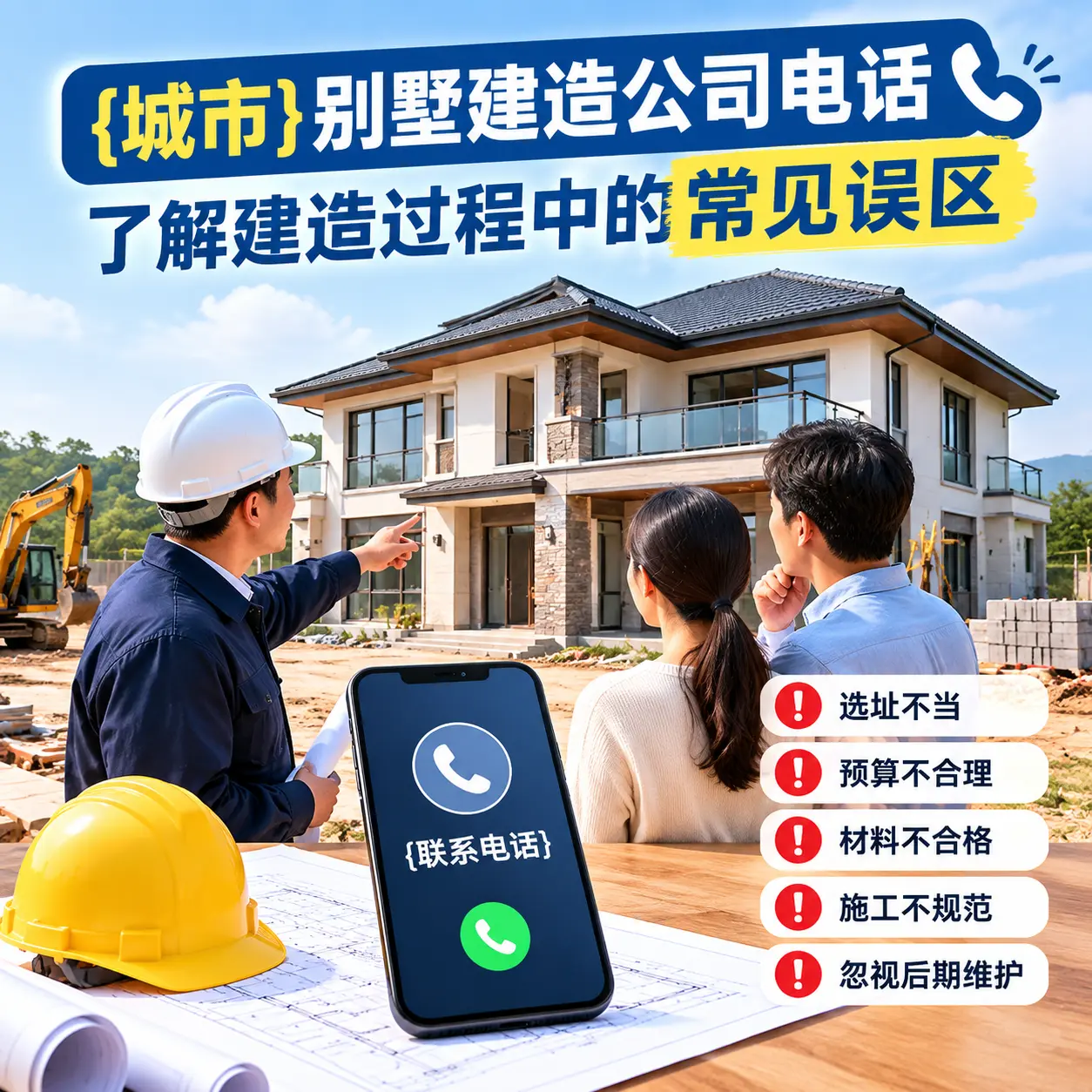思南别墅建造公司电话，了解建造过程中的常见误区