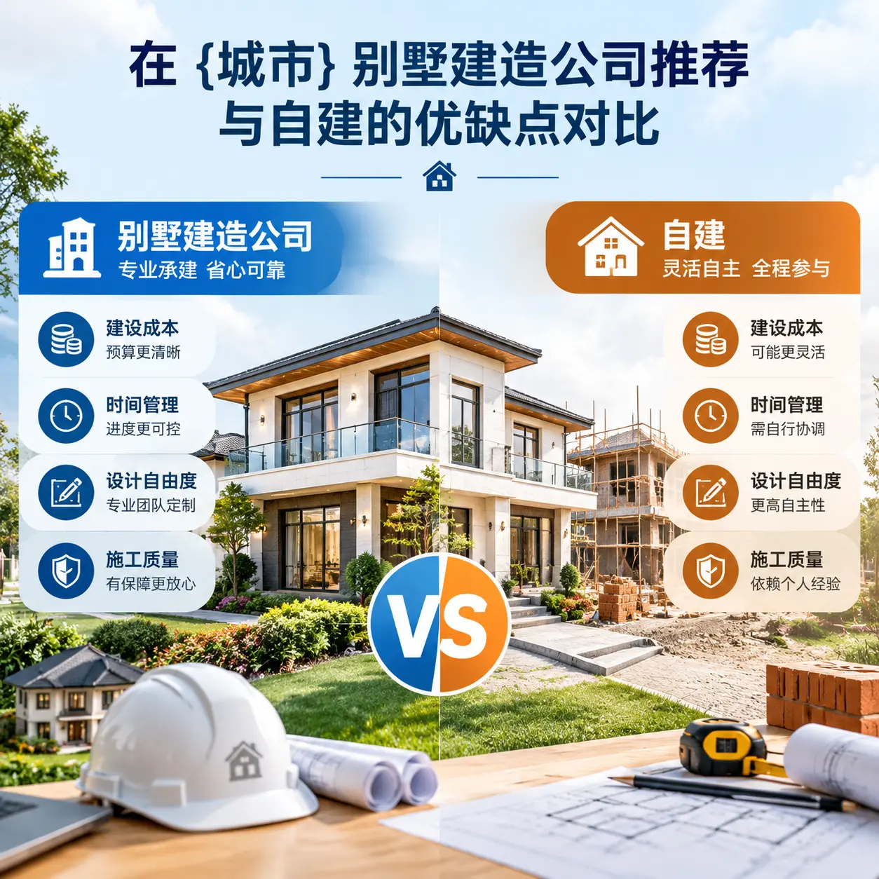 在 思南 别墅建造公司推荐与自建的优缺点对比